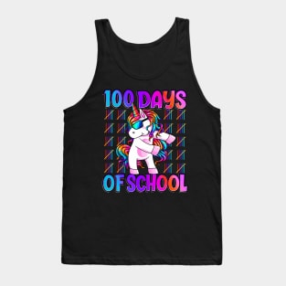 100 Days Of School  Unicorn 100 Days Smarter 100th Day Tank Top